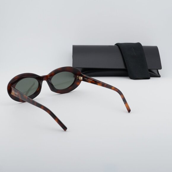 Saint Laurent SL 594 009 Oval Sunglasses - Havana / Grey main image 6